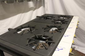 6 Burner Cooker with Solid Plate